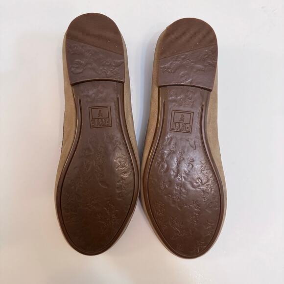 Frye Shoes Womens 6M Taupe Leather Carrie Slip On Ballerina Flat - Picture 7 of 13